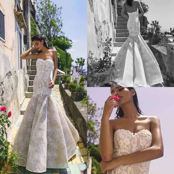 2020 luxury mermaid wedding dresses sweetheart lace appliqued beaded ruffles robes de mariée sirène custom made country bridal gowns, White
2020 luxury mermaid wedding dresses sweetheart lace appliqued beaded ruffles robes de mariée sirène custom made country bridal gowns, White