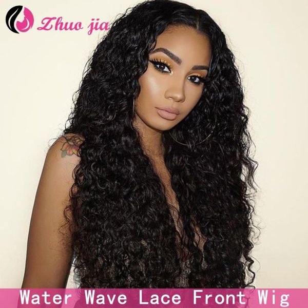 zhuo jia lace frontal human hair wigs with baby hair brazilian long water wave 13*4 lace front pre plucked wigs for women, Black;brown
zhuo jia lace frontal human hair wigs with baby hair brazilian long water wave 13*4 lace front pre plucked wigs for women, Black;brown