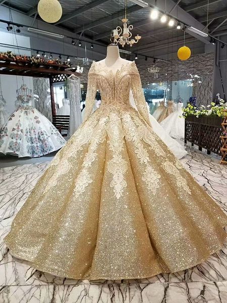gold sequins ball gown wedding dress luxyry dubai afraic appliques tassels formal bridal gown plus size vestido de noiva custom made, White
gold sequins ball gown wedding dress luxyry dubai afraic appliques tassels formal bridal gown plus size vestido de noiva custom made, White
