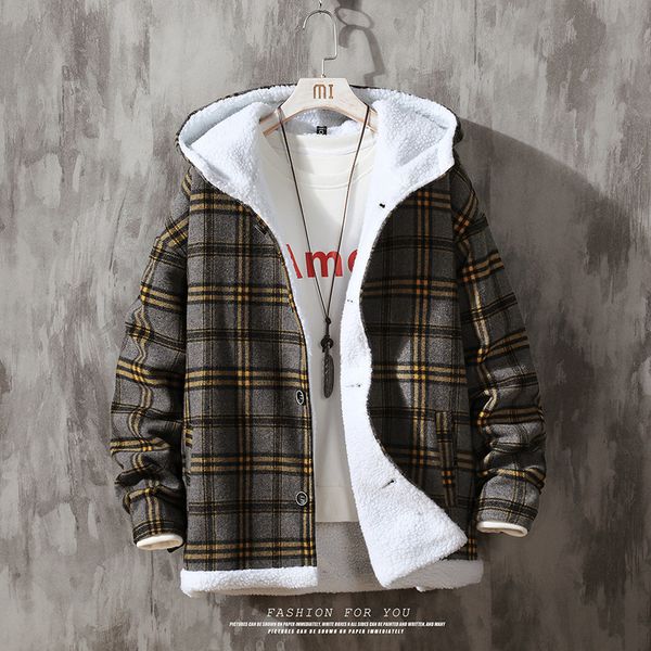 mens jackets hooded jackets plus velvet coat plaid woolen lamb hair cotton coat mens clothing large size m-5xl, Black;brown
mens jackets hooded jackets plus velvet coat plaid woolen lamb hair cotton coat mens clothing large size m-5xl, Black;brown