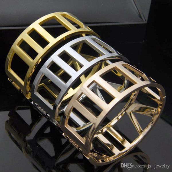 new fashion 316l stainless steel bracelets for women roman number design wide cuff bracelets & bangle female wedding gift, Black
new fashion 316l stainless steel bracelets for women roman number design wide cuff bracelets & bangle female wedding gift, Black