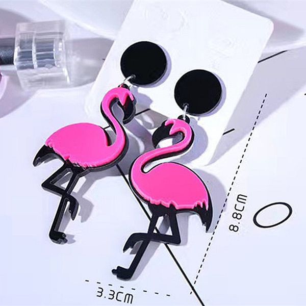new trendy pink acrylic flamingo drop earrings for women girls punk big birds dangle long earrings brincos party fashion jewelry, Silver
new trendy pink acrylic flamingo drop earrings for women girls punk big birds dangle long earrings brincos party fashion jewelry, Silver