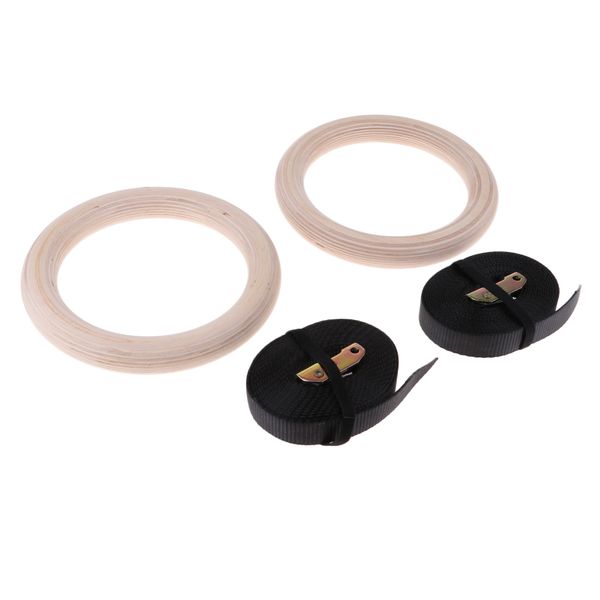 pair wooden gymnastic olympic wood rings gym fitness workout strengthen training ring with strap with cam buckle
pair wooden gymnastic olympic wood rings gym fitness workout strengthen training ring with strap with cam buckle