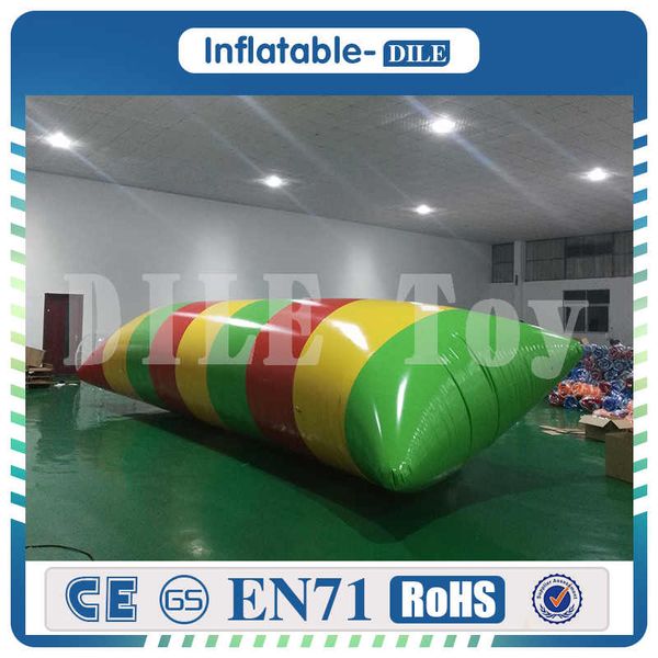 12x3m 0.9mmpvc Inflatable Water Catapult Blobs Jump Diving Tower,inflatable Jumping Pillow For Children/adult