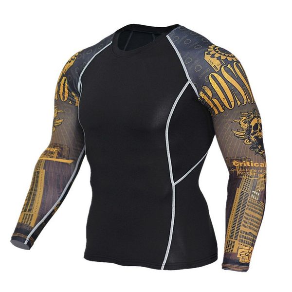 men's compressed sports shirt long sleeve fitness print 3d quick dry running t-shirt gym workout rashgard clothes, Black;blue
men's compressed sports shirt long sleeve fitness print 3d quick dry running t-shirt gym workout rashgard clothes, Black;blue