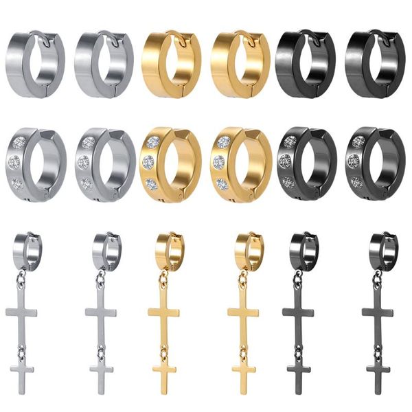 zs cross hoop earrings for men stainless steel earrings punk jewelry for women silver color circle earring gothic ear hoops, Golden;silver
zs cross hoop earrings for men stainless steel earrings punk jewelry for women silver color circle earring gothic ear hoops, Golden;silver