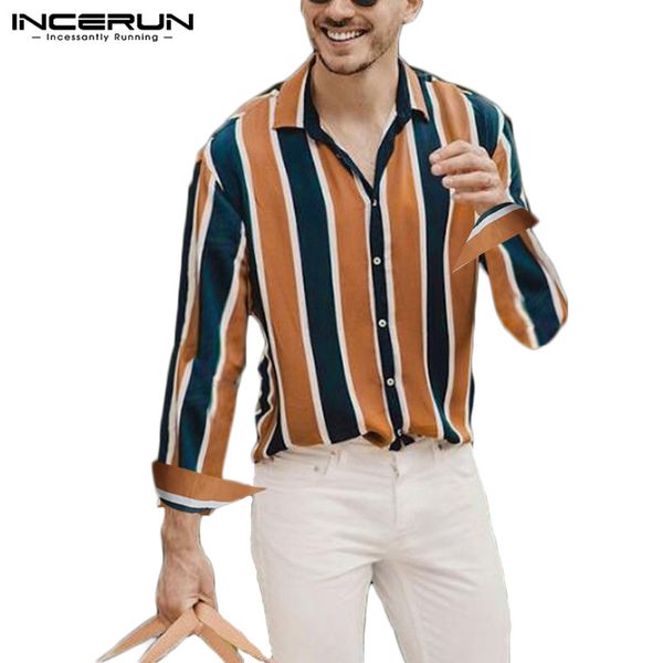 incerun korean style shirt men streetwear long sleeve striped casual lapel neck fashion brand chic business shirt men 2019, White;black
incerun korean style shirt men streetwear long sleeve striped casual lapel neck fashion brand chic business shirt men 2019, White;black