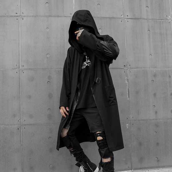 autumn spring mens long hooded trench coat loose black hip pop rock punk coat, Tan;black
autumn spring mens long hooded trench coat loose black hip pop rock punk coat, Tan;black