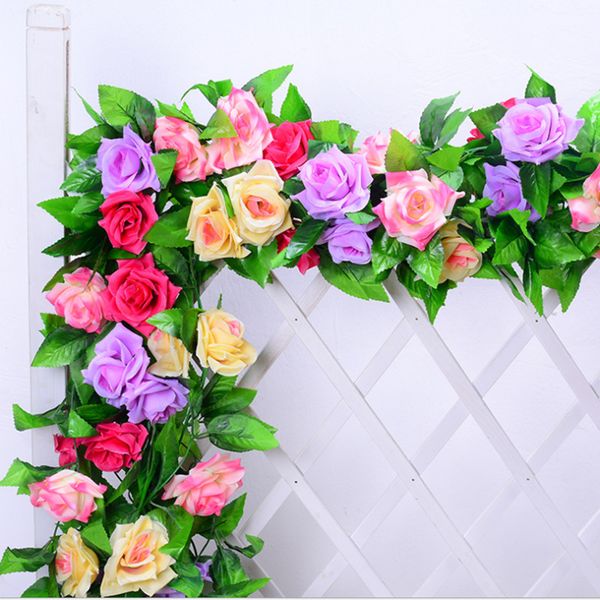230cm/lot silk roses ivy vine with green leaves for home wedding decoration fake leaf diy hanging garland artificial flowers
230cm/lot silk roses ivy vine with green leaves for home wedding decoration fake leaf diy hanging garland artificial flowers