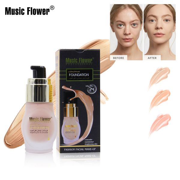 

3 color natural nude face foundation prime beauty makeup full cover concealer facial base cream brightening skin 30ml