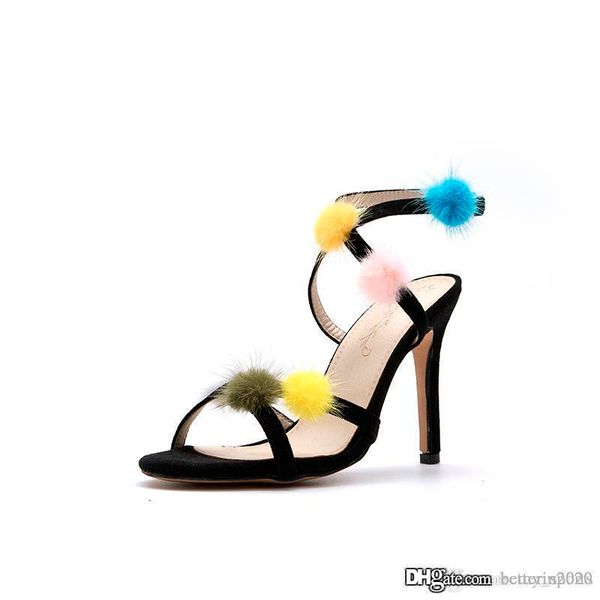 wholesale mink fur women's summer shoes fashion narrow band cross-tied high heels sandals female footwear women open toe shoes, Black
wholesale mink fur women's summer shoes fashion narrow band cross-tied high heels sandals female footwear women open toe shoes, Black