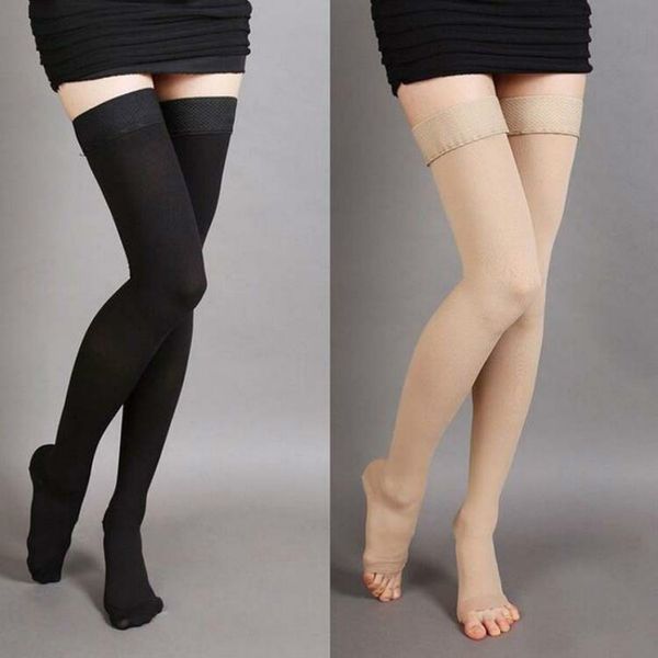 women two stage venous stretchy stockings pressure antiskid varicose elastic health care 23--32mmhg stockings, Black;white
women two stage venous stretchy stockings pressure antiskid varicose elastic health care 23--32mmhg stockings, Black;white
