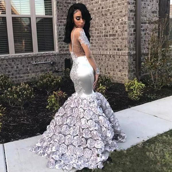 gorgeous rose flowers mermaid prom dresses appliques beads sheer long sleeve evening gown silver robes de soiree, Black;red
gorgeous rose flowers mermaid prom dresses appliques beads sheer long sleeve evening gown silver robes de soiree, Black;red
