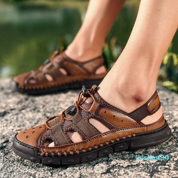 vryheid brand classic men soft sandals comfortable non-slip men summer leather sandals roman beach casual big size38-46 l30, Black
vryheid brand classic men soft sandals comfortable non-slip men summer leather sandals roman beach casual big size38-46 l30, Black