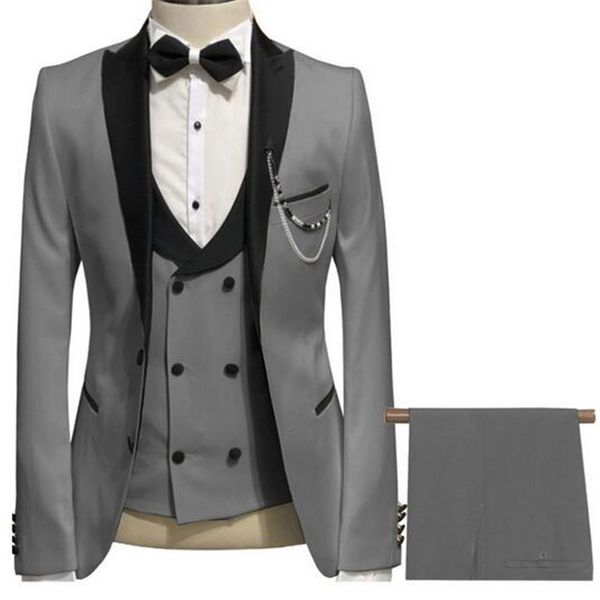 2020 custom elegant grey men suit prom tuxedo slim fit 3 piece ( jacket vest pants ) groom wedding suits for men custom blazer, White;black
2020 custom elegant grey men suit prom tuxedo slim fit 3 piece ( jacket vest pants ) groom wedding suits for men custom blazer, White;black