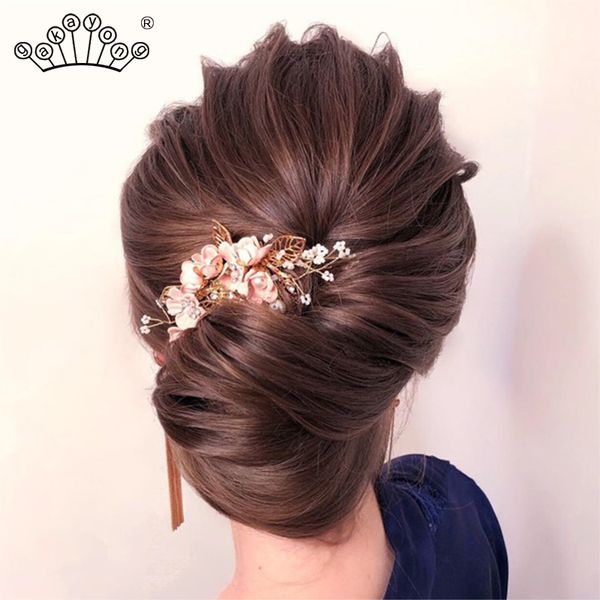 bridal wedding hair accessories fashion pearl crystal cloth flower hair combs headdress gold leaves jewelry pins, Golden;white
bridal wedding hair accessories fashion pearl crystal cloth flower hair combs headdress gold leaves jewelry pins, Golden;white