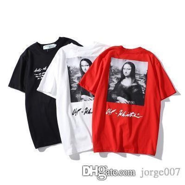 new wide t-shirt oil painting mona lisa sketch letter printing men and women fashion loose casual lovers, White;black
new wide t-shirt oil painting mona lisa sketch letter printing men and women fashion loose casual lovers, White;black