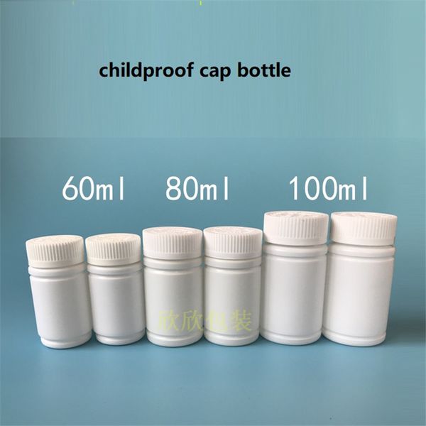 100pcs 60ml 80ml 100ml white pill bottle solid medicine packaging bottle with child proof cap
100pcs 60ml 80ml 100ml white pill bottle solid medicine packaging bottle with child proof cap