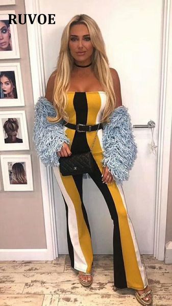 2019 new women celebrity runway bandage jumpsuit yellow white straplesse boot cut rompers jumpsuit bodycon bodysuits f-112, Black;white
2019 new women celebrity runway bandage jumpsuit yellow white straplesse boot cut rompers jumpsuit bodycon bodysuits f-112, Black;white
