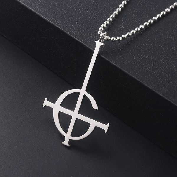 ghost nameless ghoul necklace pendant for woman men grucifix papa emeritus patch satan necklaces amulet jewelry, Silver
ghost nameless ghoul necklace pendant for woman men grucifix papa emeritus patch satan necklaces amulet jewelry, Silver