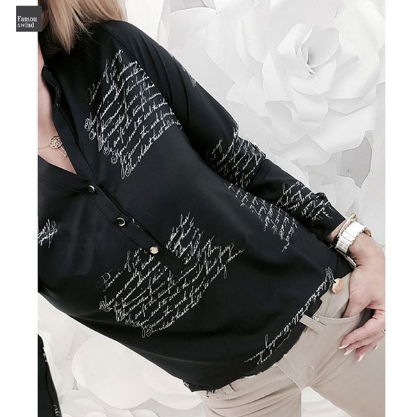 женщины осень блуза мода lady sexy черные буквы печатные кнопки v шеи белый топы с длинным рукавом blusas plus size, White
женщины осень блуза мода lady sexy черные буквы печатные кнопки v шеи белый топы с длинным рукавом blusas plus size, White