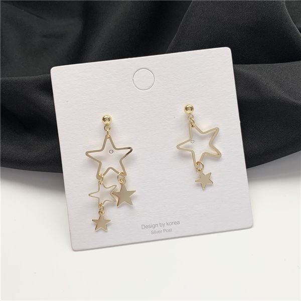 2020 new arrival fashion hollow star small earrings asymmetric earrings female korean jewelry, Golden;silver
2020 new arrival fashion hollow star small earrings asymmetric earrings female korean jewelry, Golden;silver