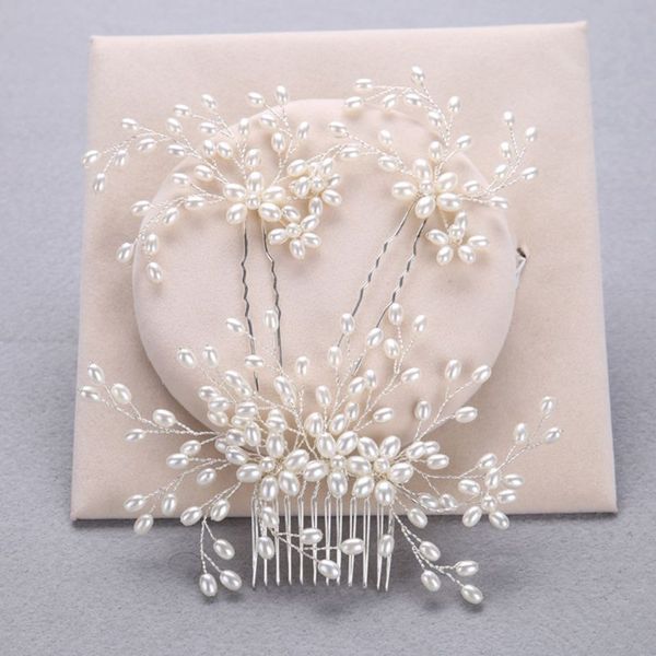 3 pcs/set bridal handmade hair accessories artificial pearl women wedding dress headdress jewelry hair comb hairpin, Golden;white
3 pcs/set bridal handmade hair accessories artificial pearl women wedding dress headdress jewelry hair comb hairpin, Golden;white