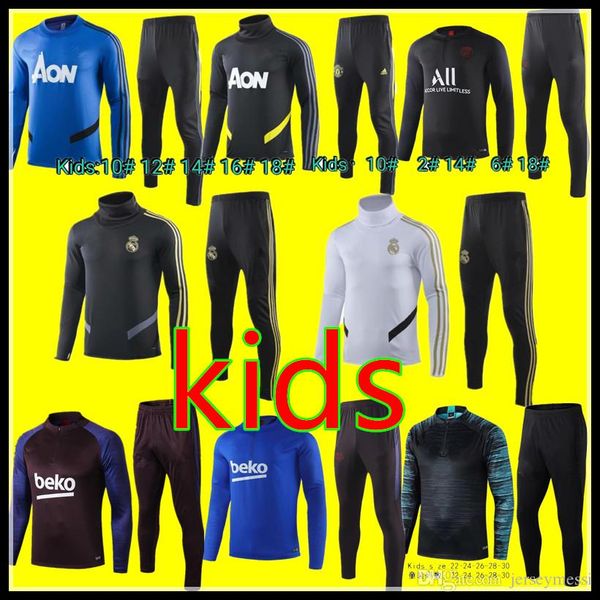 19/20 survetement enfant soccer jersey tracksuit soccer kids training suit 2019 2020 football shirt maillot de foot jacket jogging tracksuit, Black
19/20 survetement enfant soccer jersey tracksuit soccer kids training suit 2019 2020 football shirt maillot de foot jacket jogging tracksuit, Black
