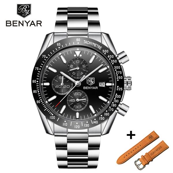 2019 watch men set luxury benyar mens blue watches silicone band wrist watches men's chronograph watch male relogio masculino, Slivery;brown
2019 watch men set luxury benyar mens blue watches silicone band wrist watches men's chronograph watch male relogio masculino, Slivery;brown