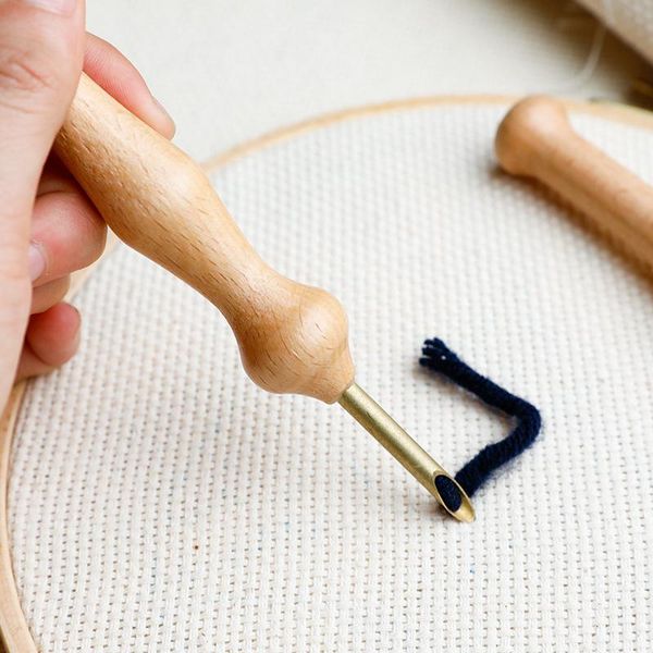 1 set wooden handle embroidery needle thickened copper embroidery needle tool (fixed pattern needle+ long threading tool, Black
1 set wooden handle embroidery needle thickened copper embroidery needle tool (fixed pattern needle+ long threading tool, Black