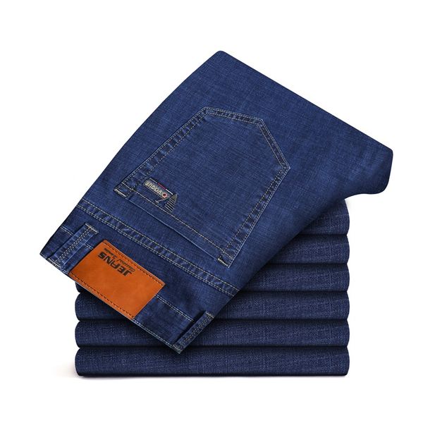 new men's business casual old, washed jeans men's youth thin section mid-rise stretch straight trousers, Blue
new men's business casual old, washed jeans men's youth thin section mid-rise stretch straight trousers, Blue