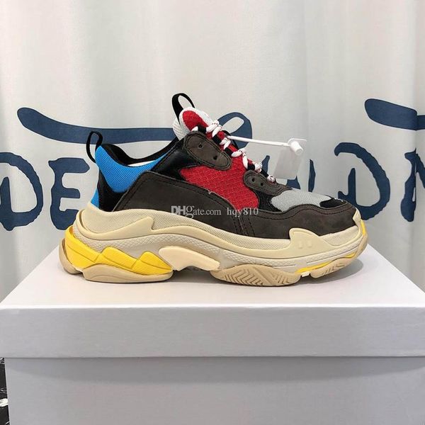 triple s sneakers woman mens designer shoes fashion luxury designer women shoes size 35-45 model gczx01, Black