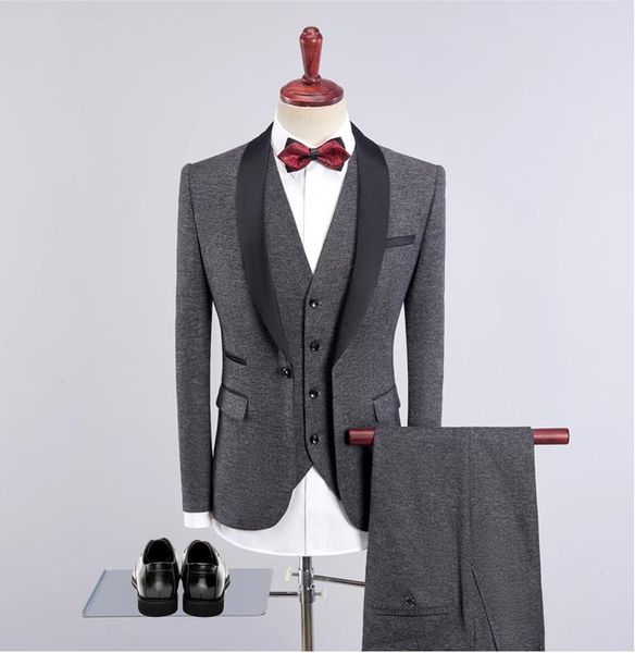 men suits for wedding with pants grey blue black notch lapel one button costume homme mariage terno masculino trajes 3 pieces, White;black
men suits for wedding with pants grey blue black notch lapel one button costume homme mariage terno masculino trajes 3 pieces, White;black