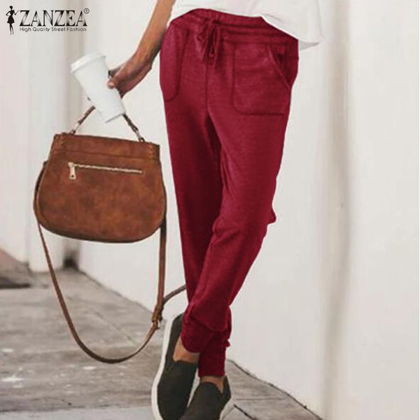 casual pencil pants women's spring trousers 2020 zanzea fashion solid long pantalon female drawstring elastic waist turnip s-5xl, Black;white
casual pencil pants women's spring trousers 2020 zanzea fashion solid long pantalon female drawstring elastic waist turnip s-5xl, Black;white