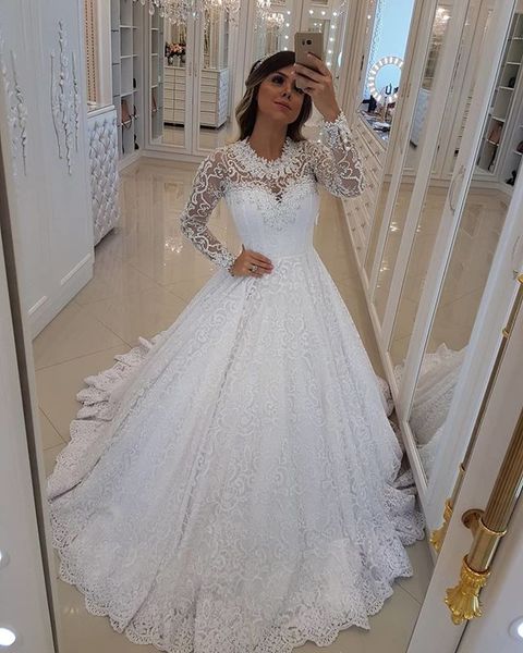 2019 long sleeve boho wedding dress lace a-line appliqued jewel bridal gowns bohemian sweep train plus size
2019 long sleeve boho wedding dress lace a-line appliqued jewel bridal gowns bohemian sweep train plus size