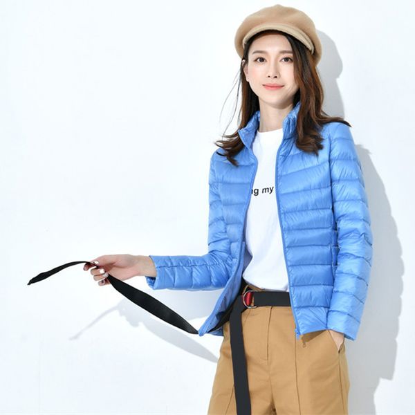 2018 new ladies short winter warm coat women ultra light 90% white duck down jacket women's stand collar parka female jackets, Black
2018 new ladies short winter warm coat women ultra light 90% white duck down jacket women's stand collar parka female jackets, Black