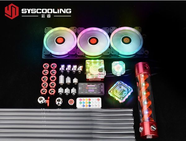 syscooling pc water cooling kit for intel cpu socket petg tube liquid cooling system rgb support
syscooling pc water cooling kit for intel cpu socket petg tube liquid cooling system rgb support
