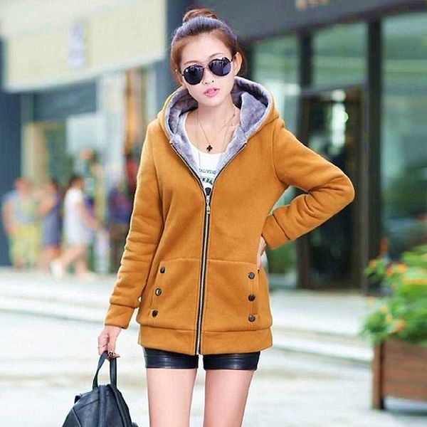 autumn winter zipper girls jackets casual female outerwear coats thickening warm cardigan long sleeve women jacket plus size 4xl, Black;brown
autumn winter zipper girls jackets casual female outerwear coats thickening warm cardigan long sleeve women jacket plus size 4xl, Black;brown