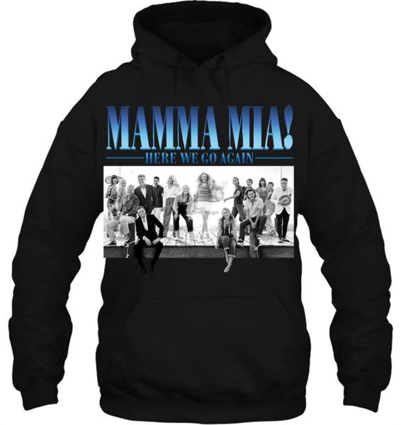men hoodie mamma mia here we go again movie women streetwear, Black 
men hoodie mamma mia here we go again movie women streetwear, Black