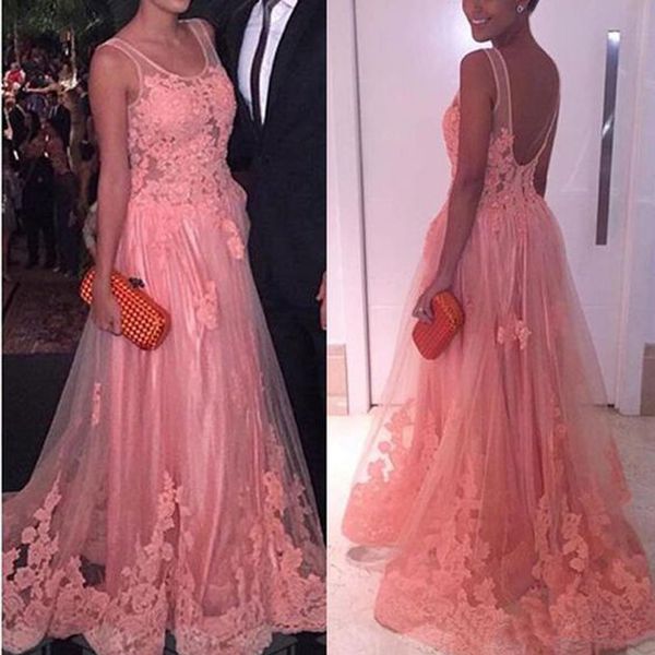 illusion backless a line prom dresses floral lace appliques evening dresses custom made vestido party gowns, Black
illusion backless a line prom dresses floral lace appliques evening dresses custom made vestido party gowns, Black