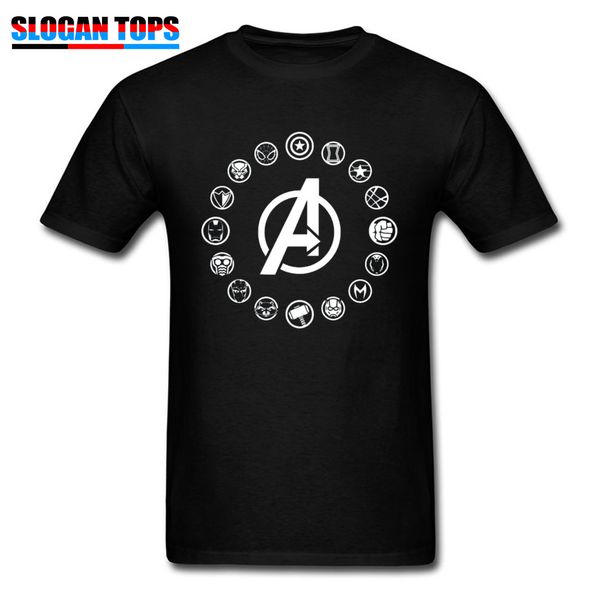 

2019 men t shirt infinity war hero icons t-shirt marvel thor crewneck 100% cotton thanos tee-shirt sale, White;black