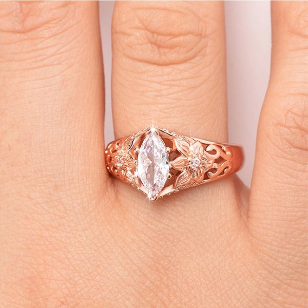 luxurious flowers and plants ring horse-eye zircon plating rose gold party ball jewelry product, Silver
luxurious flowers and plants ring horse-eye zircon plating rose gold party ball jewelry product, Silver