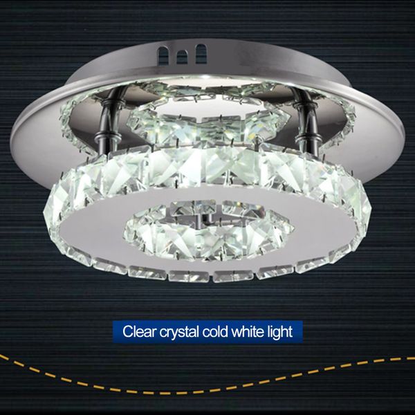 

12W LED round crystal ceiling lamp aisle lamp modern minimalist corridor entrance balcony lamp led living room ceiling lamps night lamps