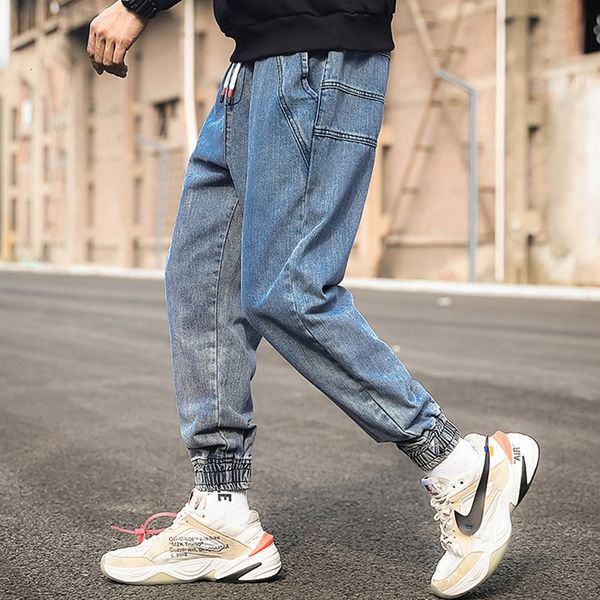 autumn new drawstring jeans men's fashion washed solid color casual jeans pants man streetwear wild hip hop loose denim trousers, Blue
autumn new drawstring jeans men's fashion washed solid color casual jeans pants man streetwear wild hip hop loose denim trousers, Blue