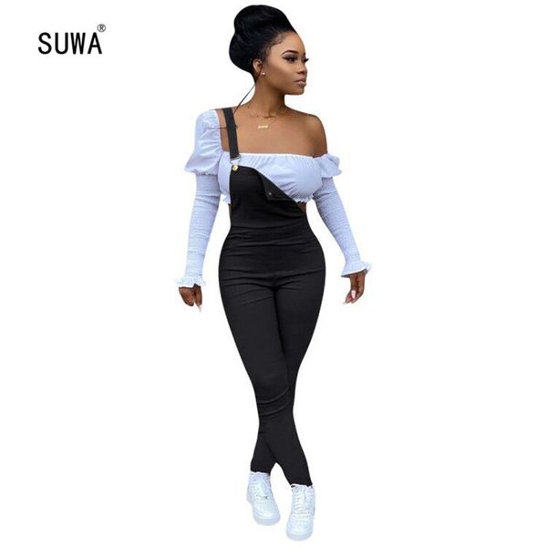 suwa summer women jumpsuits sleeveless girl cute street rompers night club party bandage overalls one piece outfits, Black;white
suwa summer women jumpsuits sleeveless girl cute street rompers night club party bandage overalls one piece outfits, Black;white