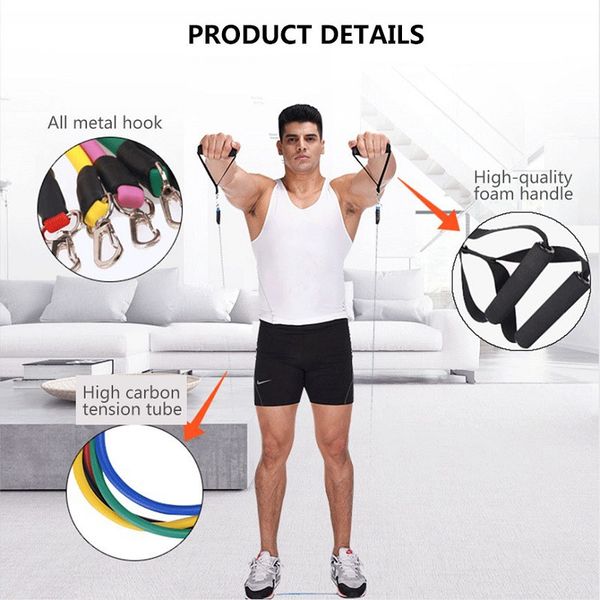 11pcs set pull rope fitness exercises resistance bands latex tubes pedal excerciser body training workout elastic yoga band in stock
11pcs set pull rope fitness exercises resistance bands latex tubes pedal excerciser body training workout elastic yoga band in stock