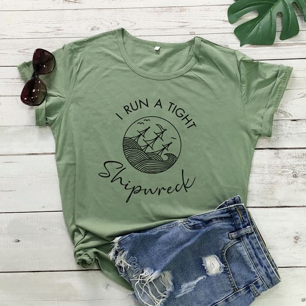 i run a tight shipwreck t-shirt women sarcastic hipster graphic tee shirt funny mom life gift tshirt vestido drop shipping, White
i run a tight shipwreck t-shirt women sarcastic hipster graphic tee shirt funny mom life gift tshirt vestido drop shipping, White