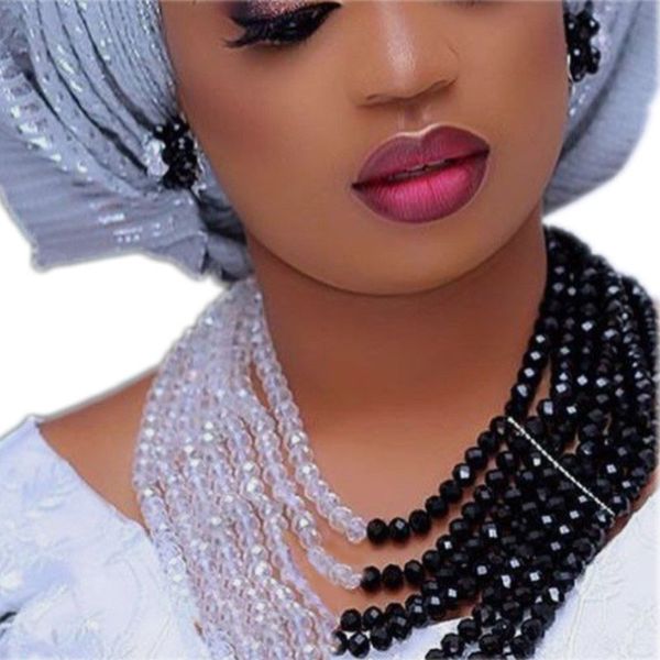4ujewelry transparent white and black african beaded necklace 7 rows dubai jewelry set for women party gift set ing, Slivery;golden
4ujewelry transparent white and black african beaded necklace 7 rows dubai jewelry set for women party gift set ing, Slivery;golden