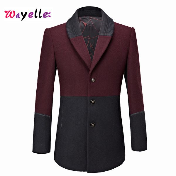 2019 new arrival casual winter men's woolen coat solid single breasted trench coat men slim fit business wool jacket, Black
2019 new arrival casual winter men's woolen coat solid single breasted trench coat men slim fit business wool jacket, Black
