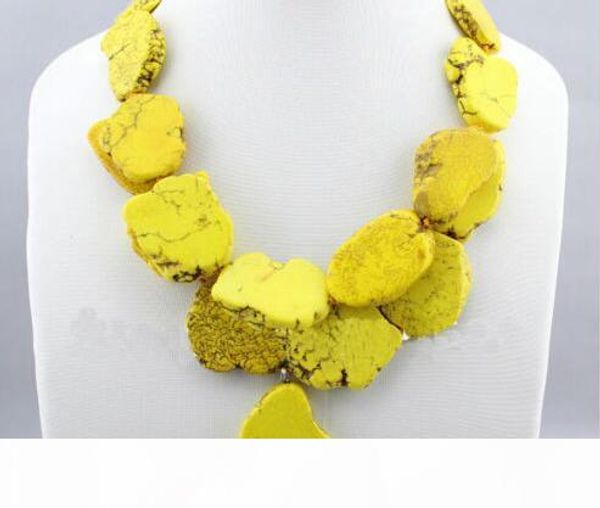 exaggerate woman yellow turquoise slice stone choker necklace pendant 2 strands, Black
exaggerate woman yellow turquoise slice stone choker necklace pendant 2 strands, Black